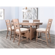 Sunny Designs Rustic Counter-Height Extension Dining Set with Barn Door Storage