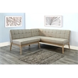 Sunny Designs Mia Mid-Century Modern Tufted Upholstered Corner Dining Bench