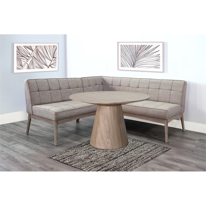 Sunny Designs Mia Mid-Century Modern Tufted Upholstered Corner Dining Nook Set