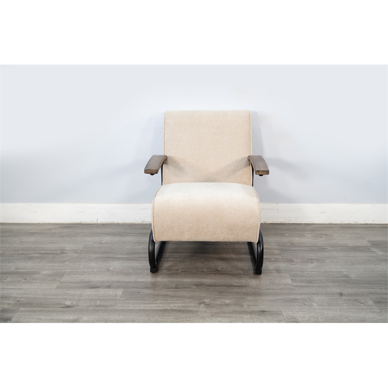 Sunny Designs Nash Modern Industrial Accent Chair with Metal Frame