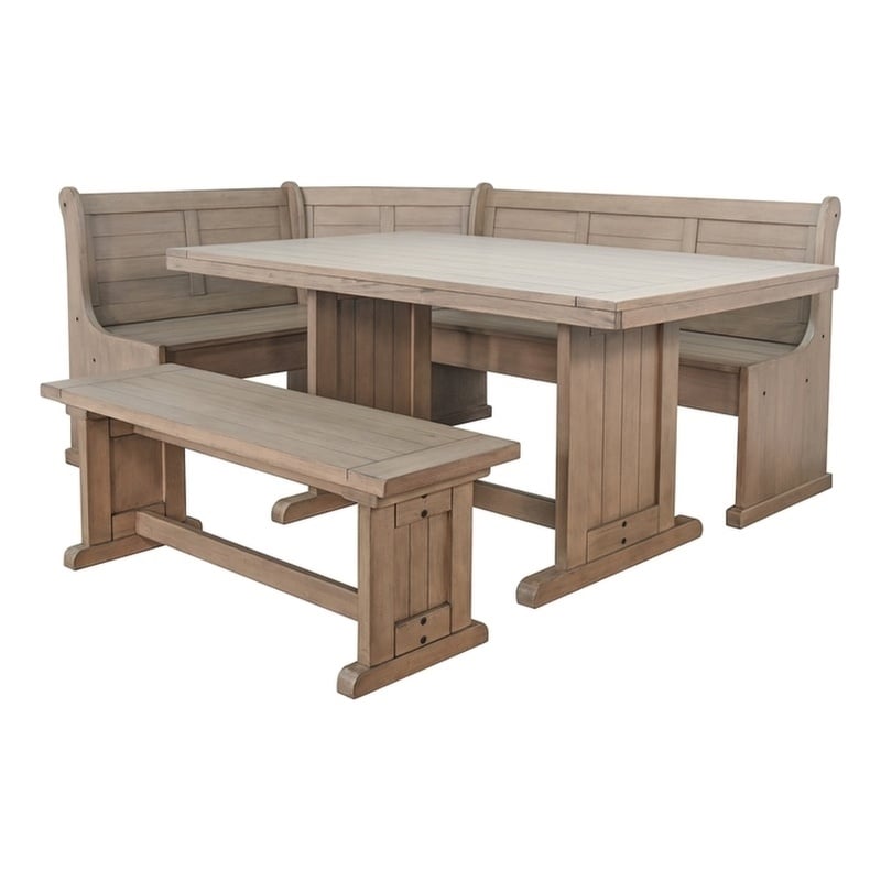 Sunny Designs Hazelnut Wood Breakfast Nook Dining Set