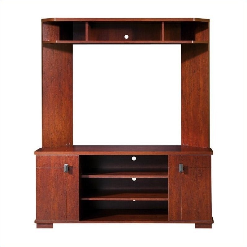 South Shore Vertex Cherry Corner TV Stand Entertainment Center  