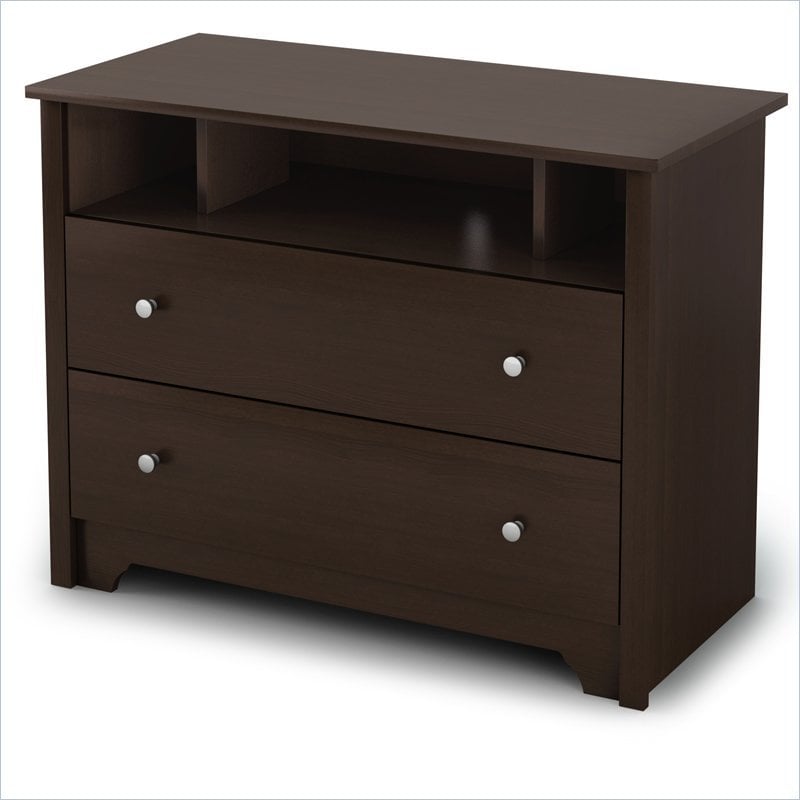   Breakwater TV Stand / Media Chocolate Finish Chest 066311046052  