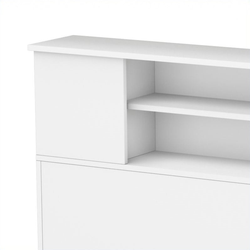 South Shore Breakwater Full / Queen Bookcase Pure White Finish 