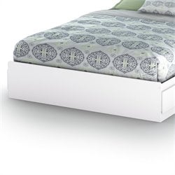 South Shore Breakwater Queen Mates Storage Pure White Finish Bed 