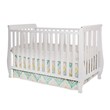 AFG Baby Furniture Naomi 4-in-1 Convertible Crib with Toddler Guardrail White