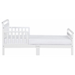 AFG Baby Furniture Anna Solid Wood Toddler Bed with Guardrails in White