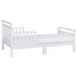 AFG Baby Furniture Anna Solid Wood Toddler Bed with Guardrails in White