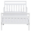 AFG Baby Furniture Anna Solid Wood Toddler Bed with Guardrails in White