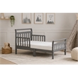 AFG Baby Furniture Anna Solid Wood Toddler Bed with Guardrails in Gray
