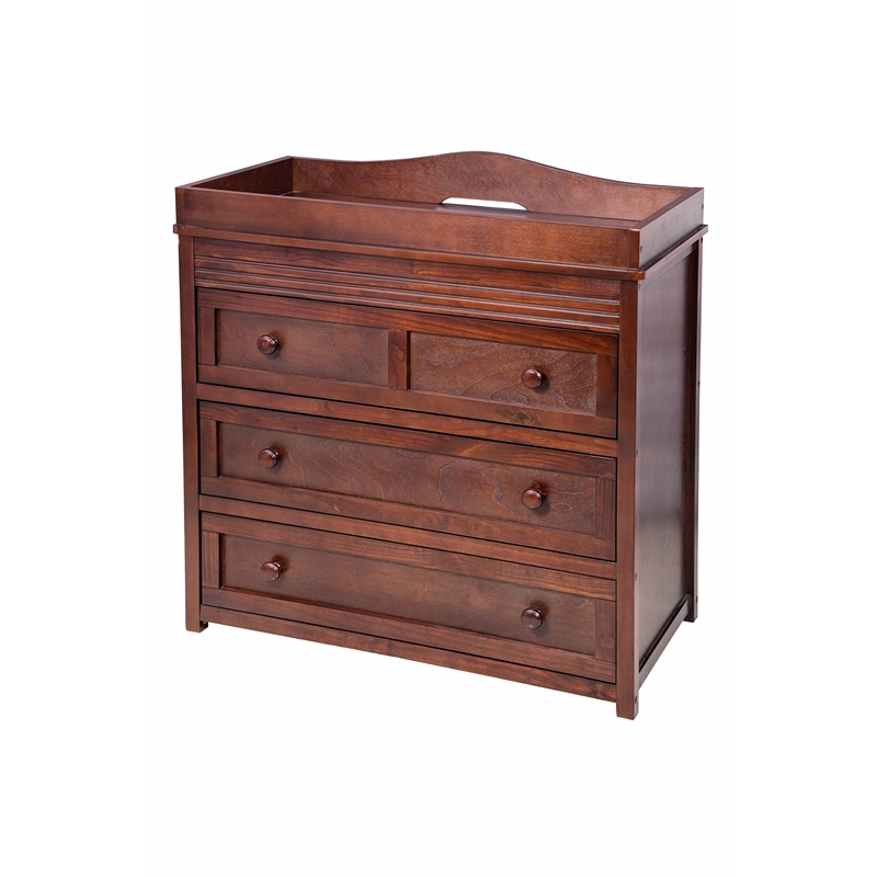 AFG Baby Furniture Leila II Solid Wood 3-Drawers Changing Table in Cherry