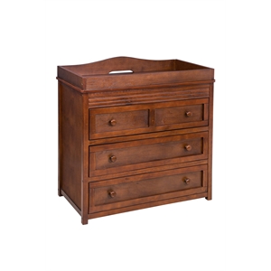 AFG Baby Furniture Leila II Solid Wood 3-Drawers Changing Table in Espresso