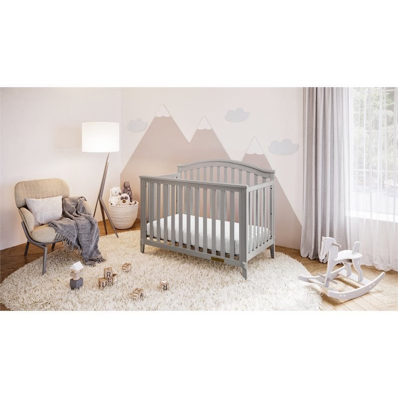 AFG Baby Furniture Kali II 4-in-1 Convertible Crib Gray