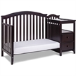 AFG Baby Furniture Kali 4-in-1 Convertible Crib w/ Toddler Guardrail Espresso