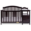 AFG Baby Furniture Kali 4-in-1 Convertible Crib w/ Toddler Guardrail Espresso