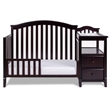 AFG Baby Furniture Kali 4-in-1 Convertible Crib w/ Toddler Guardrail Espresso