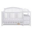 AFG Baby Furniture Kali 4-in-1 Convertible Crib w/ Toddler Guardrail White