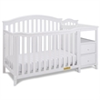 AFG Baby Furniture Kali 4-in-1 Convertible Crib w/ Toddler Guardrail White