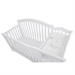 AFG Baby Furniture Kali 4-in-1 Convertible Crib w/ Toddler Guardrail White