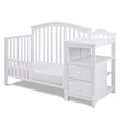 AFG Baby Furniture Kali 4-in-1 Convertible Crib w/ Toddler Guardrail White