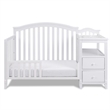 AFG Baby Furniture Kali 4-in-1 Convertible Crib w/ Toddler Guardrail White