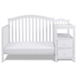 AFG Baby Furniture Kali 4-in-1 Convertible Crib w/ Toddler Guardrail White