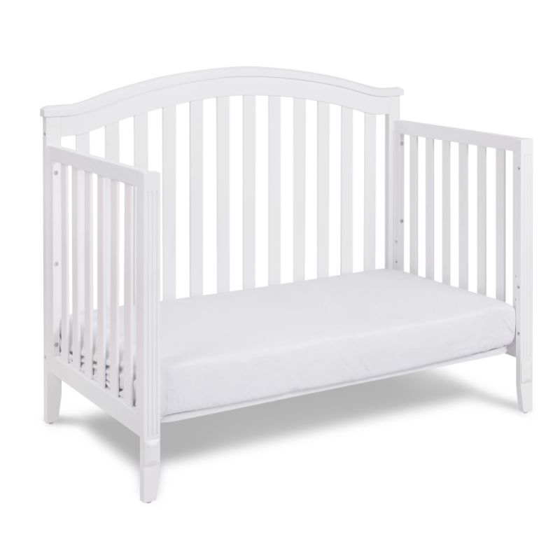 AFG Baby Furniture Kali II 4-in-1 Convertible Crib with Toddler Guardrail White
