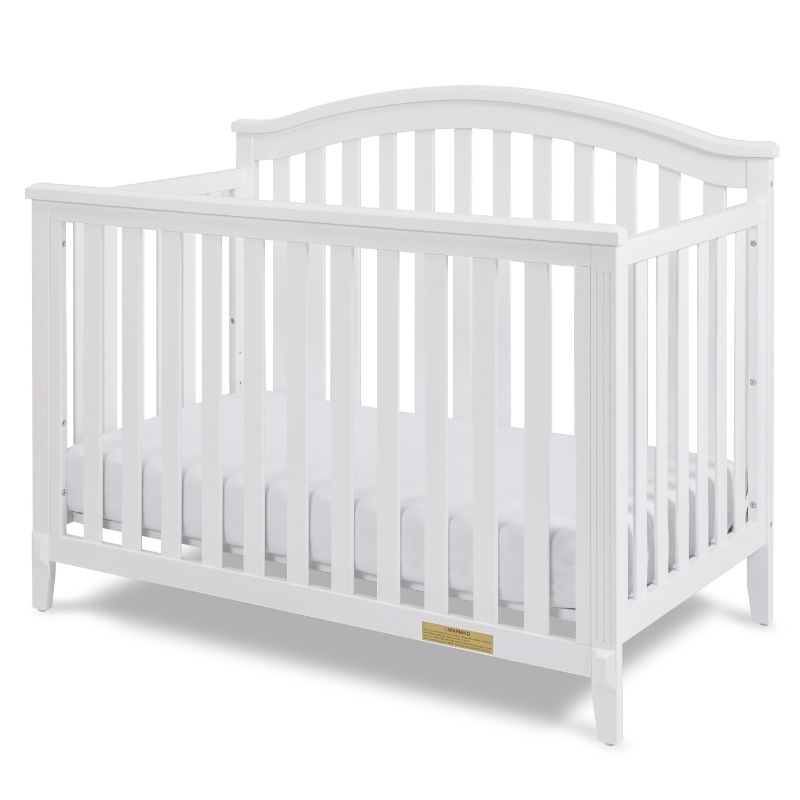 AFG Baby Furniture Kali II 4-in-1 Convertible Crib with Toddler Guardrail White