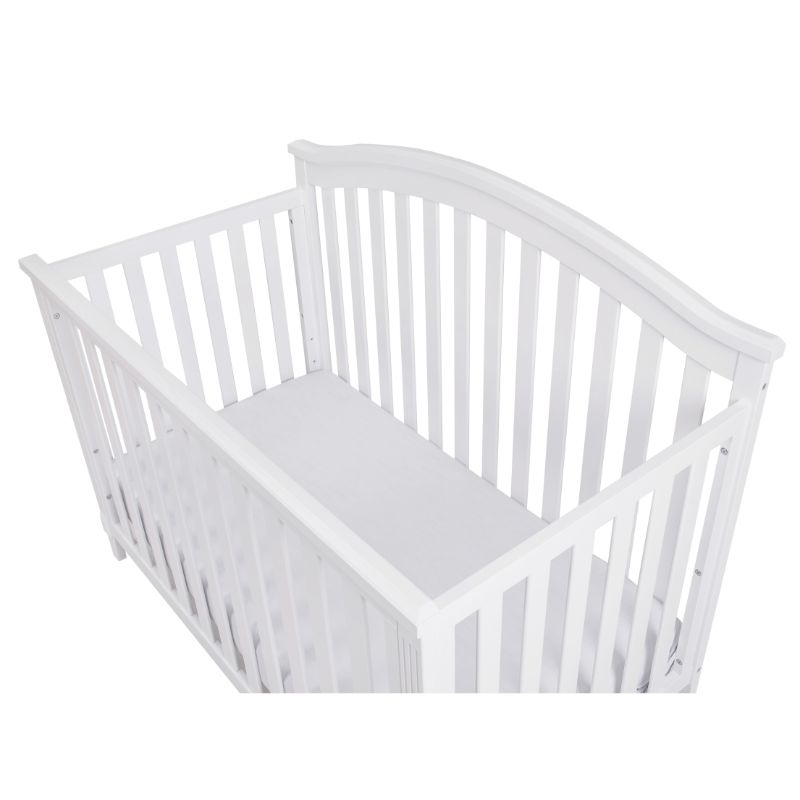 AFG Baby Furniture Kali II 4-in-1 Convertible Crib with Toddler Guardrail White