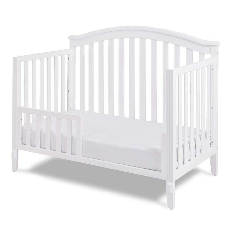 AFG Baby Furniture Kali II 4-in-1 Convertible Crib with Toddler Guardrail White