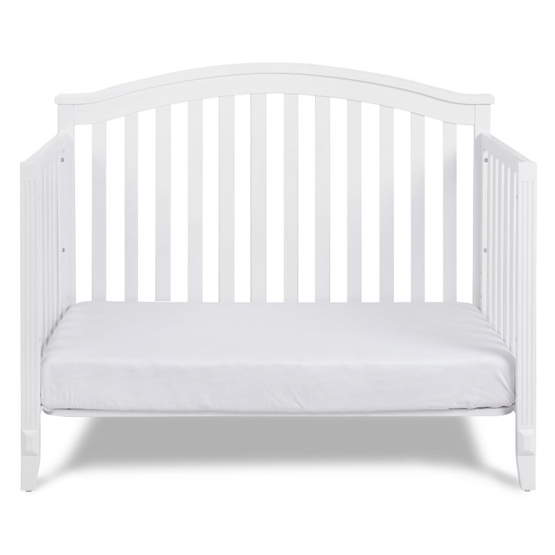 AFG Baby Furniture Kali II 4-in-1 Convertible Crib with Toddler Guardrail White