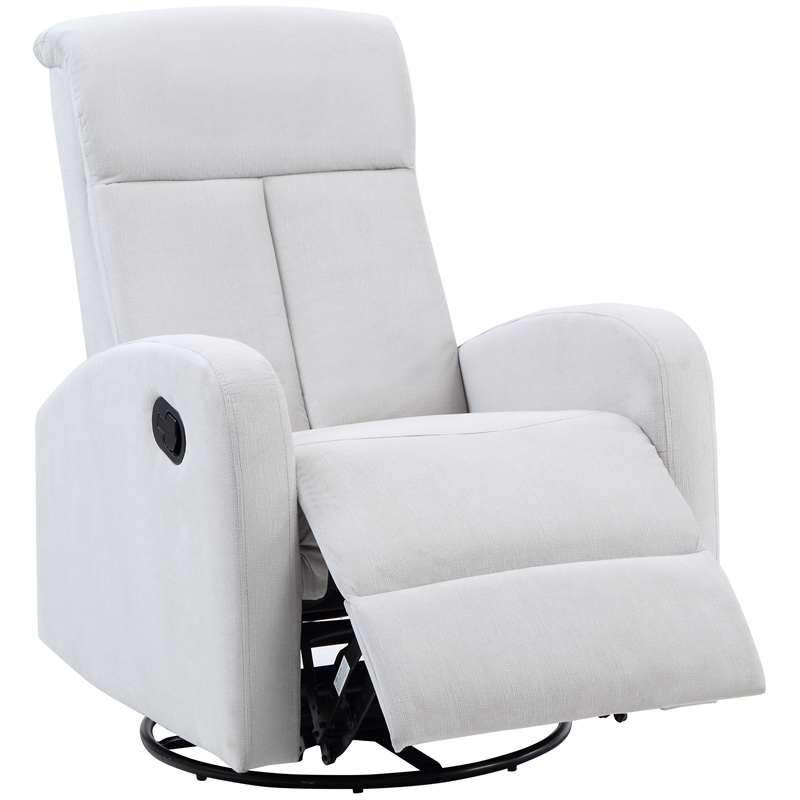 AFG Baby Furniture Amber Wood Frame Swivel Glider Recliner in Gray