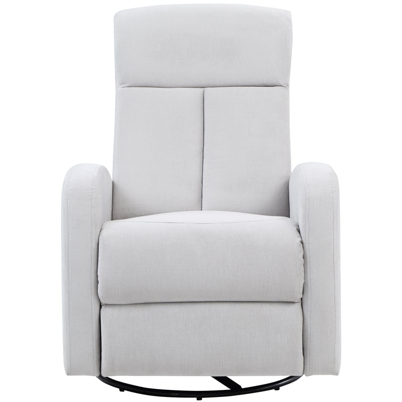 AFG Baby Furniture Amber Wood Frame Swivel Glider Recliner in Gray