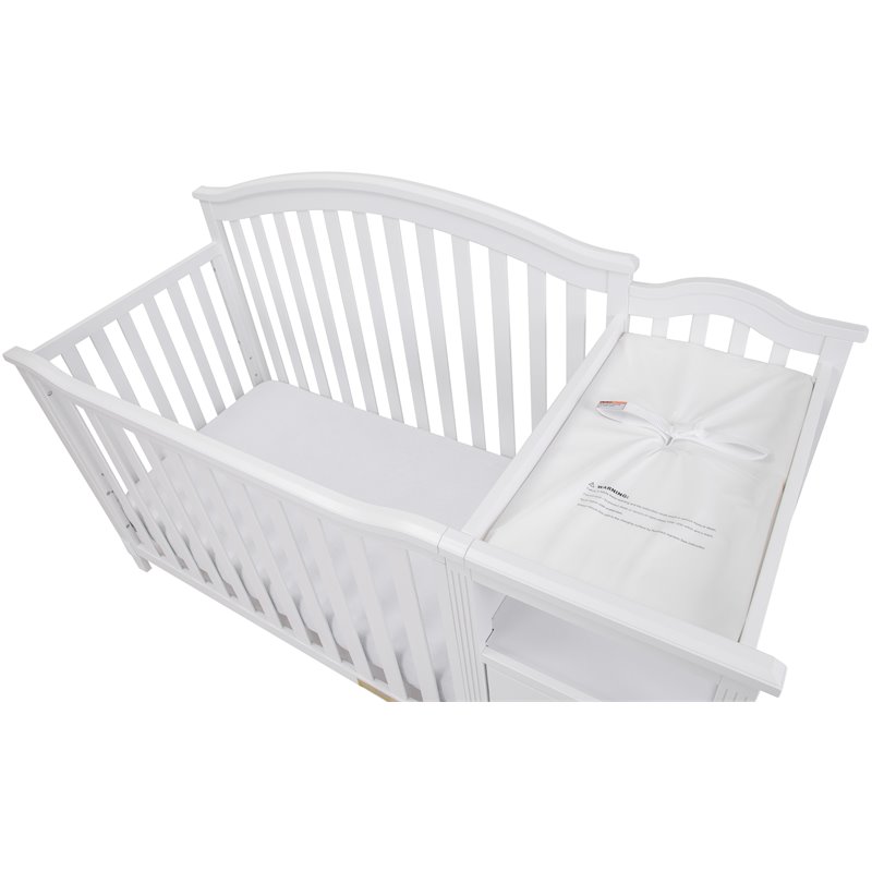 AFG Kali 4-in-1 Convertible Crib/Changer/Amber Swivel Glider in White/Gray