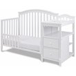 AFG Kali 4-in-1 Convertible Crib/Changer/Amber Swivel Glider in White/Gray