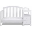 AFG Kali 4-in-1 Convertible Crib/Changer/Amber Swivel Glider in White/Gray