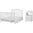 AFG Kali 4-in-1 Convertible Crib/Changer/Amber Swivel Glider in White/Gray
