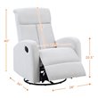 AFG Kali 4-in-1 Convertible Crib/Changer/Amber Swivel Glider in White/Gray