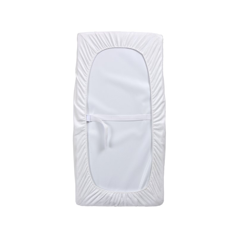AFG Baby Furniture Polyester Contoured Changing Pad with Cover in White