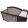 AFG Baby Furniture Kali II Wood 4-in-1 Convertible Crib and Changer in Espresso
