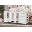 AFG Baby Furniture Kali II Wood 4-in-1 Convertible Crib and Changer in White