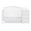 AFG Baby Furniture Kali II Wood 4-in-1 Convertible Crib and Changer in White