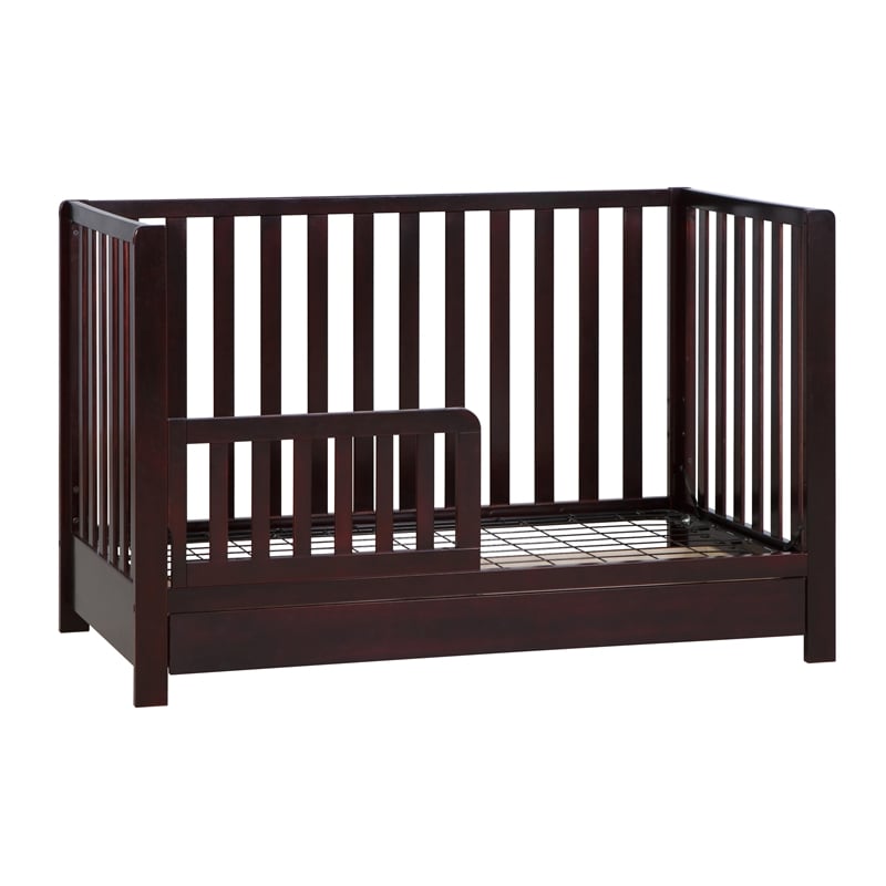 AFG Baby Furniture Emma 4-in-1 Convertible Crib with Drawer Espresso
