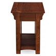Catania Oak Finish Chairside Table with Storage Drawer and Shelf