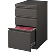 Catania 20-inch Deep Metal Mobile Pedestal File 3-Drawer Box/Box/File. Espresso