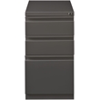 Catania 20-inch Deep Metal Mobile Pedestal File 3-Drawer Box/Box/File. Espresso