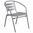 Catania Modern / Contemporary Metal Stacking Patio Chair in Silver