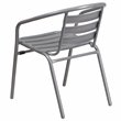 Catania Modern / Contemporary Metal Stacking Patio Chair in Silver