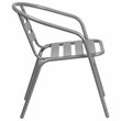 Catania Modern / Contemporary Metal Stacking Patio Chair in Silver