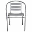 Catania Modern / Contemporary Metal Stacking Patio Chair in Silver